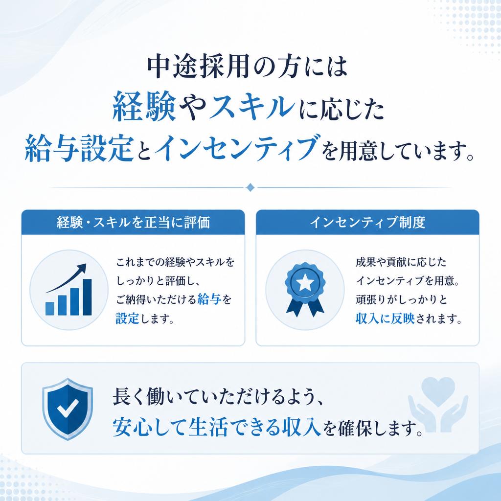 中途採用の特別な待遇