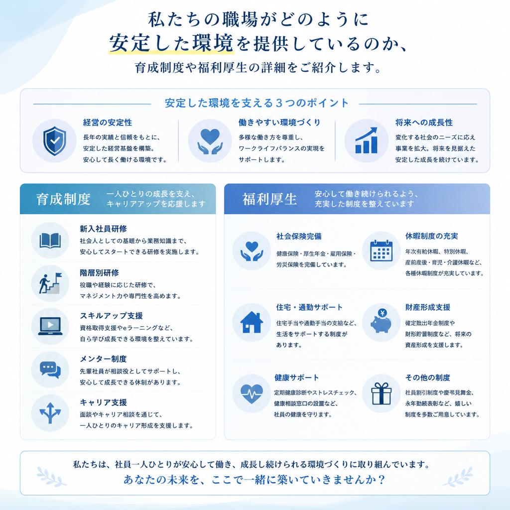 安心して働ける理由