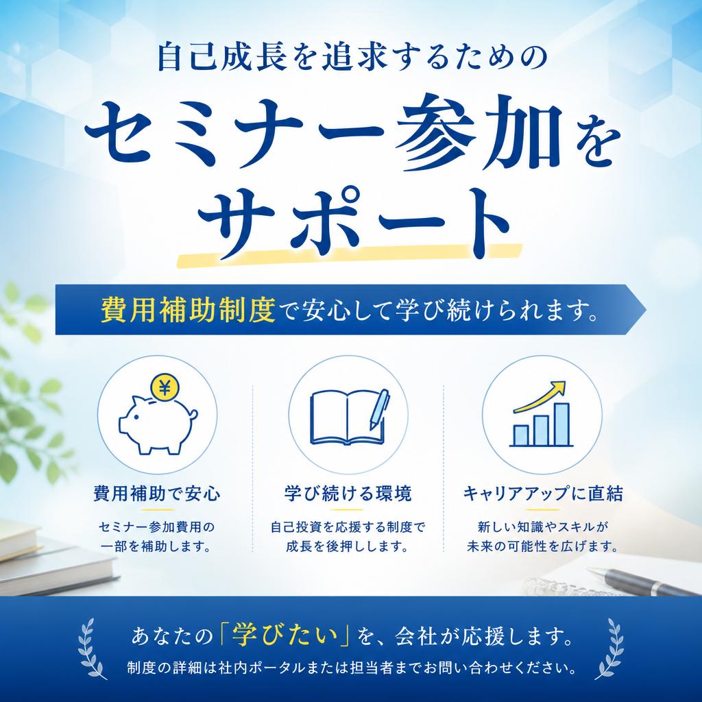 セミナー・講習の参加費用補助